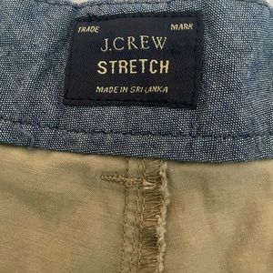 J. Crew Men's 10.5" Cotton Stretch Chino Shorts 38 Garment-dyed Khaki